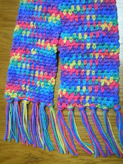 rainbow scarf crochet pattern